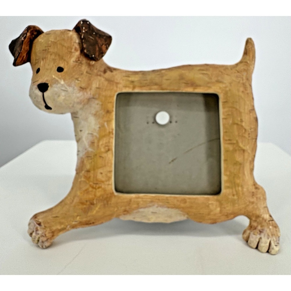 Dog‎ Shaped Picture Frame Puppy Photo Frame Rustic Wood Pet Lover Desk Decor